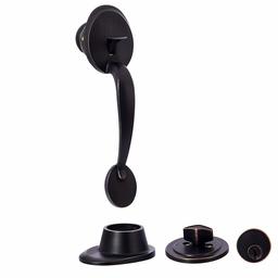 AmazonBasics Classic Handle Set and Deadbolt - Classic Door Knob - Oil Rubbed Bronze