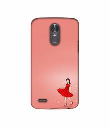 Amazon Brand - Solimo Designer Red Dress Lady 3D Printed Hard Back Case Mobile Cover for LG Stylus 3