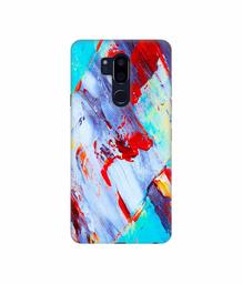 Amazon Brand - Solimo Designer Blue and Red Brush Texture 3D Printed Hard Back Case Mobile Cover for LG G7 ThinQ