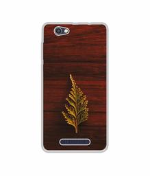 Amazon Brand - Solimo Designer Leaf on Wood UV Printed Soft Back Case Mobile Cover for Lava A72