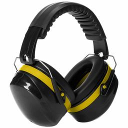 AmazonBasics Noise Reduction Safety Earmuffs Ear Protection, Black and Yellow