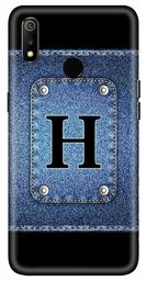 Amazon Brand - Solimo Designer Button Jeans Alphabet-H 3D Printed Hard Back Case Mobile Cover for Realme 3 / Realme 3i