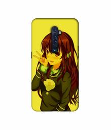 Amazon Brand - Solimo Designer DJ Girl Vector 3D Printed Hard Back Case Mobile Cover for Oppo Reno 2