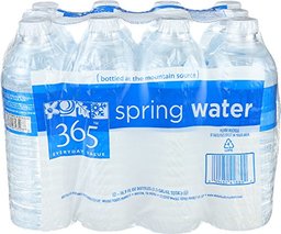 365 Everyday Value, Spring Water Flat Cap, 16.9 Fl Oz, 12 Count