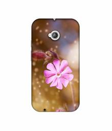 Amazon Brand - Solimo Designer Pink Flower 3D Printed Hard Back Case Mobile Cover for Motorola Moto E 2nd Generation