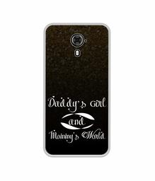 Amazon Brand - Solimo Designer Daddy's Girl and Mummy World UV Printed Soft Back Case Mobile Cover for Micromax Yu Yureka Black