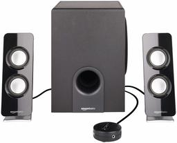 AmazonBasics AC Powered 2.1 30W Bluetooth Computer Speakers with Subwoofer (Renewed)