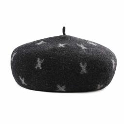 Jeff & Aimy Womens 100% Wool French Beret Winter Fall Artist Hat Prime Cap Elegant Ladies Black