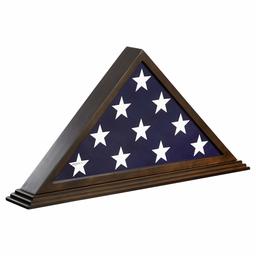 AmazonBasics Flag Display Case, Walnut