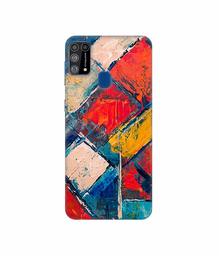 Amazon Brand - Solimo Designer Dark Multicolor Blocks 3D Printed Hard Back Case Mobile Cover for Samsung Galaxy M31