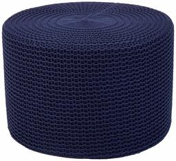 AmazonBasics - Pouf ottomano con rivestimento in maglia e interno in schiuma, Blu