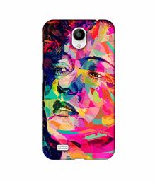 Amazon Brand - Solimo Designer Multicolor Lady Vector 3D Printed Hard Back Case Mobile Cover for Vivo Y21L