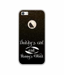 Amazon Brand - Solimo Designer Daddy's Girl and Mummy World UV Printed Soft Back Case Mobile Cover for Apple iPhone 5 / 5S