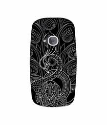 Amazon Brand - Solimo Designer Peacock Feather Pattern 3D Printed Hard Back Case Mobile Cover for Nokia 3310