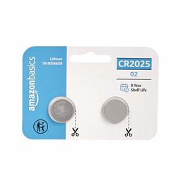 AmazonBasics CR2025 Lithium Coin Cell, 2-Pack