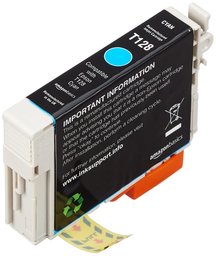 AmazonBasics - Cartuccia rigenerata di inchiostro per Epson Apple T128 ciano