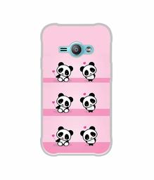 Amazon Brand - Solimo Designer Panda Pattern UV Printed Soft Back Case Mobile Cover for Samsung Galaxy J1 Ace