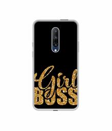 Amazon Brand - Solimo Designer Sparkle Girl Boss UV Printed Soft Back Case Mobile Cover for OnePlus 7 Pro