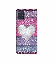 Amazon Brand - Solimo Designer Stone Heart 3D Printed Hard Back Case Mobile Cover for Samsung Galaxy A51