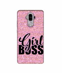 Amazon Brand - Solimo Designer Girl Boss On Pink Sparkle 3D Printed Hard Back Case Mobile Cover for Huawei Mate 9