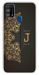 Amazon Brand - Solimo Designer Multicolor Black Pattern Alphabet-J Printed Soft Back Case Mobile Cover for Samsung Galaxy M31