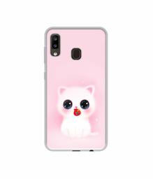 Amazon Brand - Solimo Designer Kitty UV Printed Soft Back Case Mobile Cover for Samsung Galaxy A20