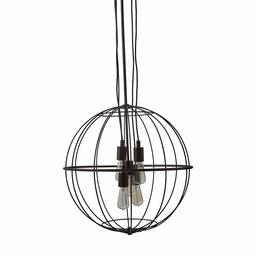 Amazon Brand – Stone & Beam Industrial Chandelier With Bulbs, Adjustable 35.5