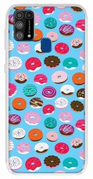 Amazon Brand - Solimo Designer Multicolor Donuts Printed Soft Back Case Mobile Cover for Samsung Galaxy M31