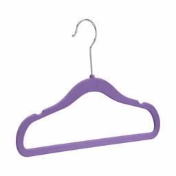 AmazonBasics Kids Velvet Non-Slip Clothes Hangers, 50-Pack, Purple