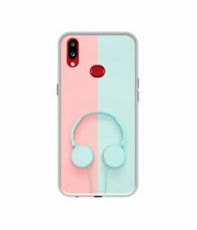 Amazon Brand - Solimo Designer Head Phone UV Printed Soft Back Case Mobile Cover for Samsung Galaxy A10s