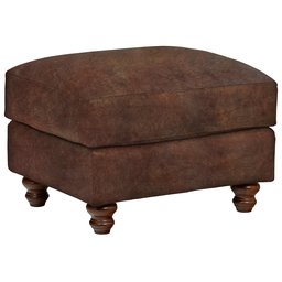 Amazon Brand – Stone & Beam Charles Classic Oversized Leather Ottoman, 31