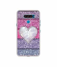 Amazon Brand - Solimo Designer Stone Heart UV Printed Soft Back Case Mobile Cover for LG Q60