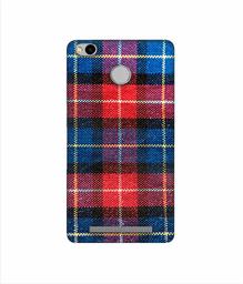 Amazon Brand - Solimo Designer Check Cloth 3D Printed Hard Back Case Mobile Cover for Xiaomi Redmi 3S Prime