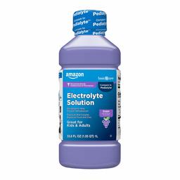 Basic Care Electrolyte Solution, Grape, helps prevent dehydration, 33.8 Fluid Ounces