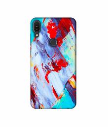 Amazon Brand - Solimo Designer Blue and Red Brush Texture 3D Printed Hard Back Case Mobile Cover for Asus Zenfone Max Pro M1 ZB601KL