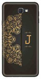 Amazon Brand - Solimo Designer Black Pattern Alphabet-J 3D Printed Hard Back Case Mobile Cover for Samsung Galaxy J7 Prime