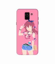 Amazon Brand - Solimo Designer Rock Lady Vector 3D Printed Hard Back Case Mobile Cover for Samsung Galaxy A6 Plus