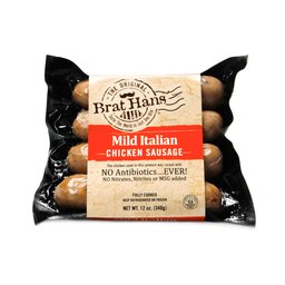 THE ORIGINAL BRAT HANS Mild Italian Chicken Sausage, 12 OZ