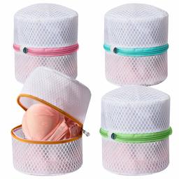 UMI. by Amazon - Honeycomb Mesh Bra Wash Bag with Premium Zipper, Travel Laundry Bag for Intimates Lingerie and Delicates, 4 Set