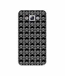 Amazon Brand - Solimo Designer White Flowers Pattern 3D Printed Hard Back Case Mobile Cover for Samsung Galaxy E7