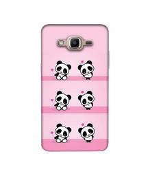 Amazon Brand - Solimo Designer Panda Pattern 3D Printed Hard Back Case Mobile Cover for Samsung Galaxy J2 Prime