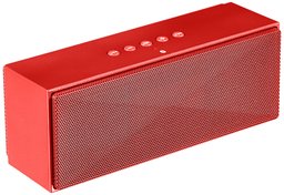 AmazonBasics Wireless Bluetooth Dual 3W Speaker with Built-in Microphone - Red