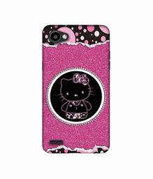 Amazon Brand - Solimo Designer Kitty with Glitter UV Printed Soft Back Case Mobile Cover for LG Q6