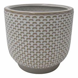 Amazon Brand – Stone & Beam Textured Stoneware Planter, 5.1