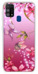 Amazon Brand - Solimo Designer Multicolor Butterfly Pink Design Printed Soft Back Case Mobile Cover for Samsung Galaxy M31