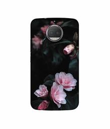 Amazon Brand - Solimo Designer Dark Flowers Photography UV Printed Soft Back Case Mobile Cover for Motorola Moto G5S Plus