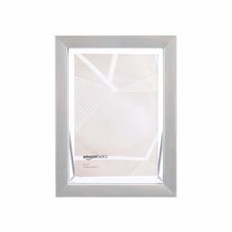 AmazonBasics Wedge Floating Photo Frame for 5 x 7 Inch Photos - Thick Frame, Nickel