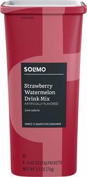 Amazon Brand - Solimo Strawberry Drink Mix, (6 packets)