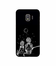 Amazon Brand - Solimo Designer Couples Sitting at Dark 3D Printed Hard Back Case Mobile Cover for Samsung Galaxy J2 Core