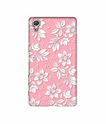 Amazon Brand - Solimo Designer White Flower Pattern 3D Printed Hard Back Case Mobile Cover for Sony Xperia X